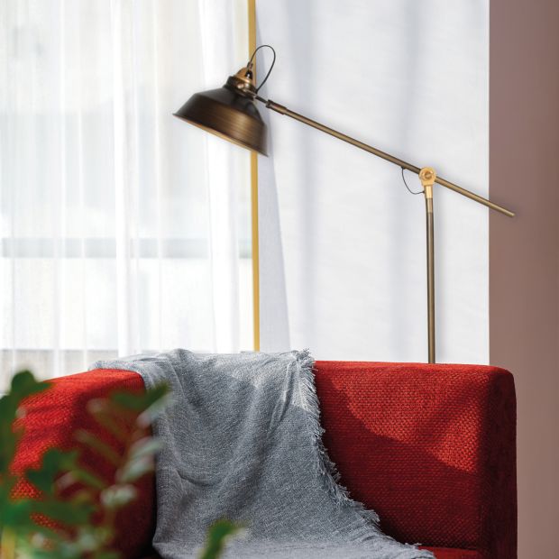 Floor lamp Nove 1322BR with E27 socket and shade 22cm