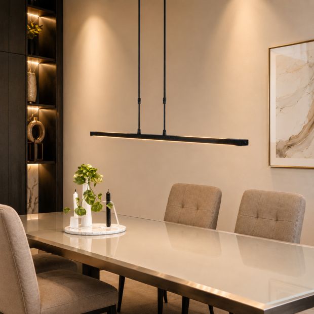Zelena 1482ZW black LED pendant light with adjustable brightness