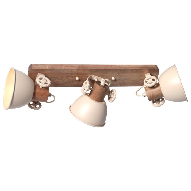 Gearwood 2133CR – Plafonnier crème avec des détails en bois