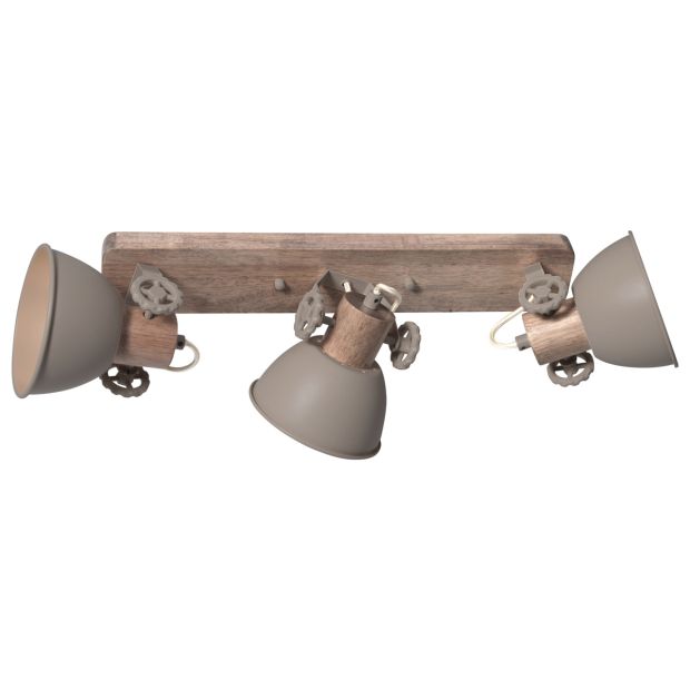 Gearwood 2133TA – Plafonnier taupe avec détails en bois