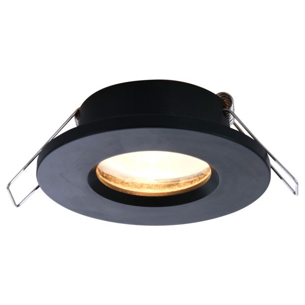 Spot encastré Pélite Spot 2488ZW spot de salle de bain noire Ø10 cm