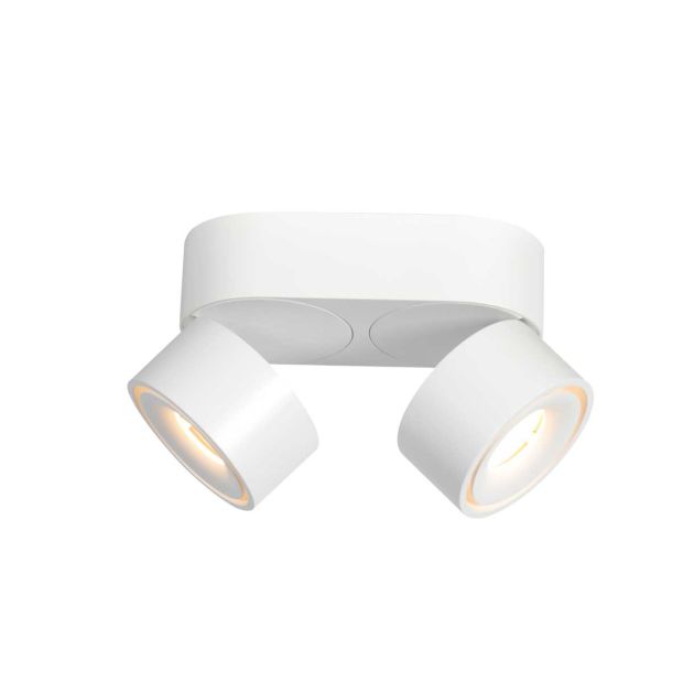 White 2-light spot Fez 2674W dimmable rotatable and tiltable