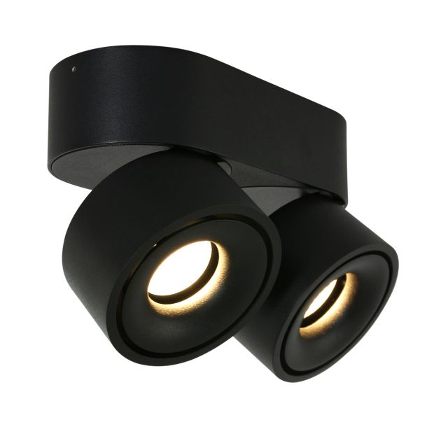 Spot Noir 2 Lumières Fez 2674ZW – Dimmable, Orientable et Inclinable