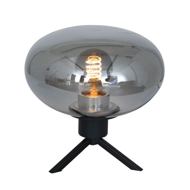 Table lamp Reflexion 2681ZW black lamp with smoke glass