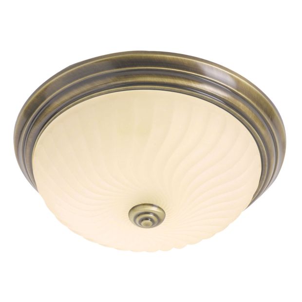 Deckenlampe Belleron 2779BR Bronze mit gewelltem Glas Ø30,5 cm