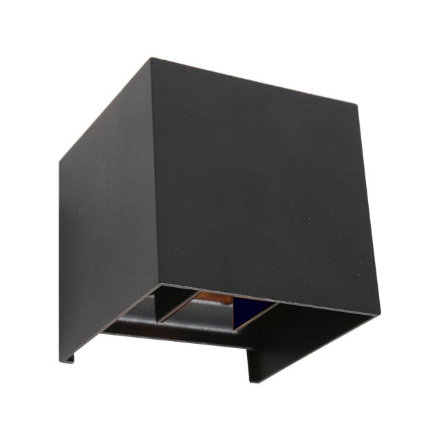 Wandleuchte Muro 3098ZW schwarze LED Würfel lampe mit Lichtspiel