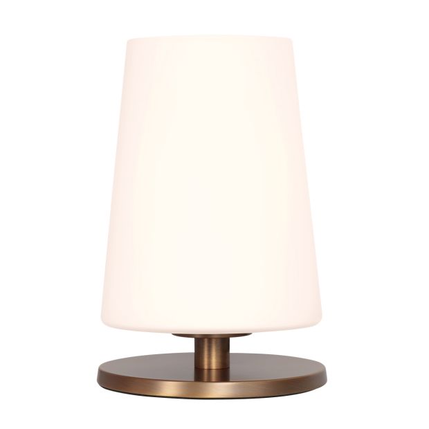 Table lamp Ancilla 3101BR bronze touch on/off with opal white glass