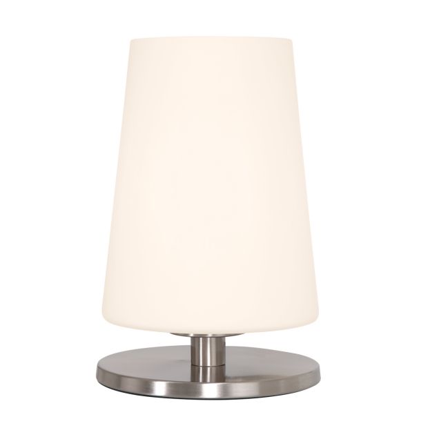 Table lamp Ancilla 3101ST steel touch on/off with opal white glass