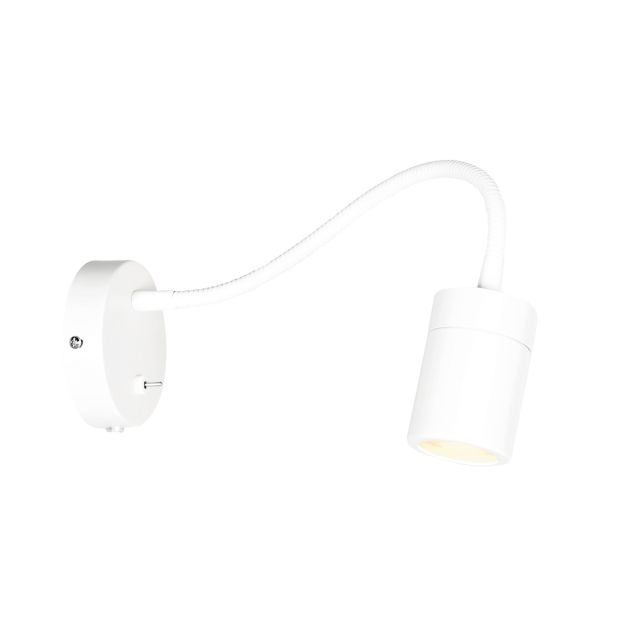 White wall lamp with flexible arm 3390W Upround including light source