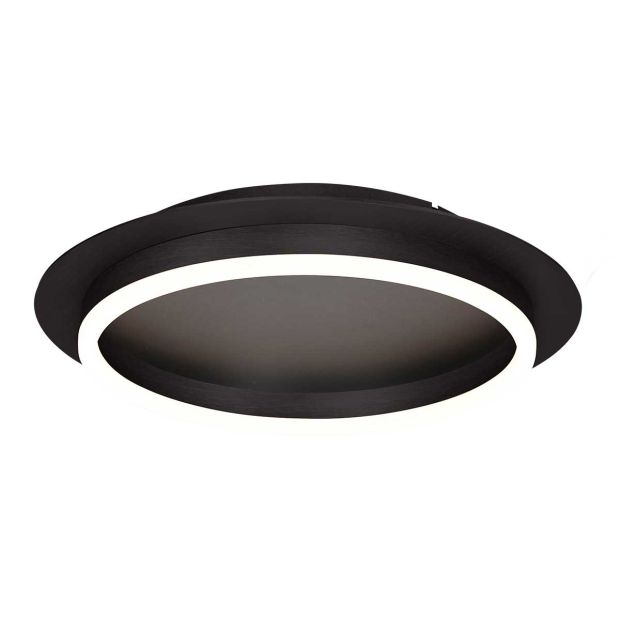 Ceiling lamp Ringlux 3655ZW black ceiling lamp with warm LED light