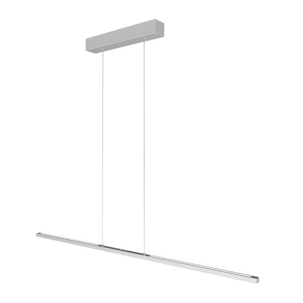 Hängelampe Bande 3995ST stahlfarbene Hängelampe mit Seilaufzug 150cm breit