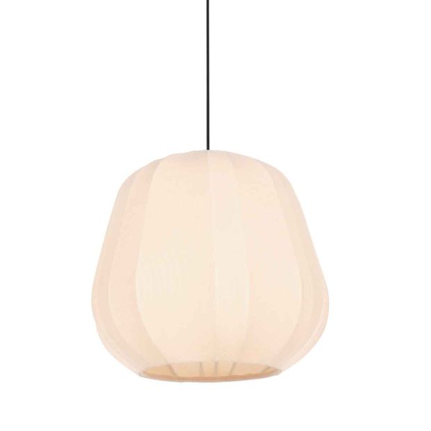 Pendant Lamp Sable 4122CR - atmospheric pendant with cream linen shade Ø25 cm