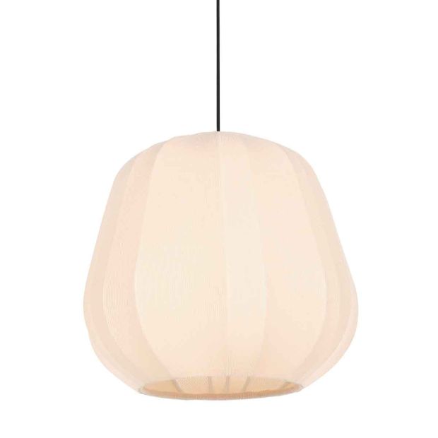 Pendant Lamp Sable 4123CR - atmospheric pendant with cream linen shade Ø28 cm