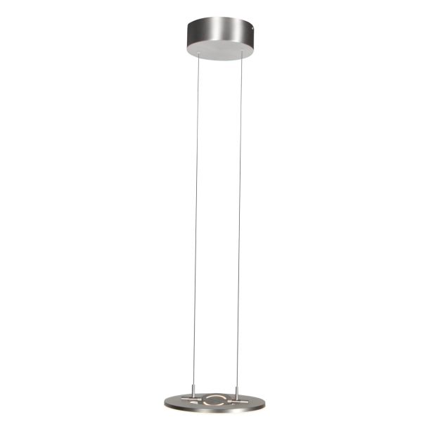 Steel-colored pendant lamp Soleil 4140ST with lift system