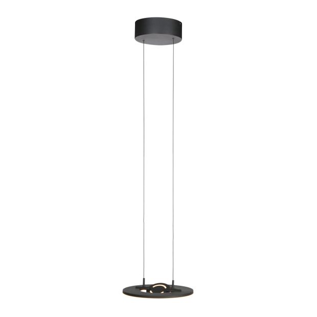 Black pendant lamp Soleil 4140ZW with lift system