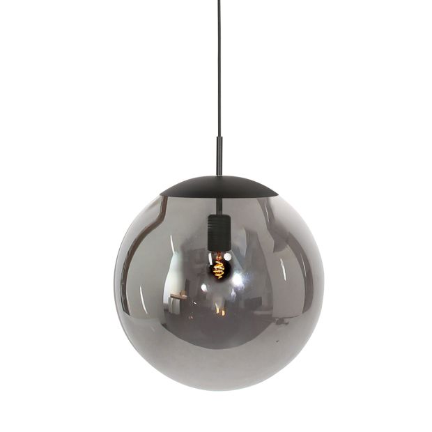 Bollique pendant lamp 4186ZW black lamp with smoke glass Ø40 cm