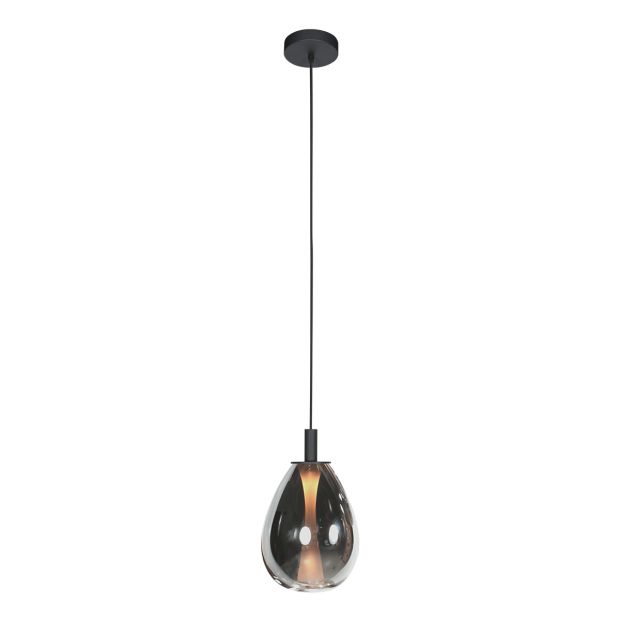 Suspension Glimsy 4199ZW – Verre Noir Ø22 cm