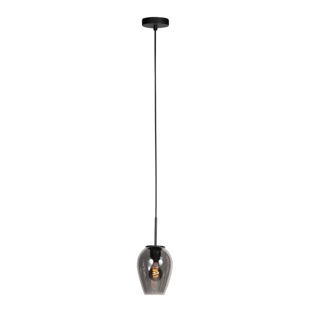 Pendelleuchte Drovia 4290ZW mit Smoke-Glas, stilvolles kompaktes Design