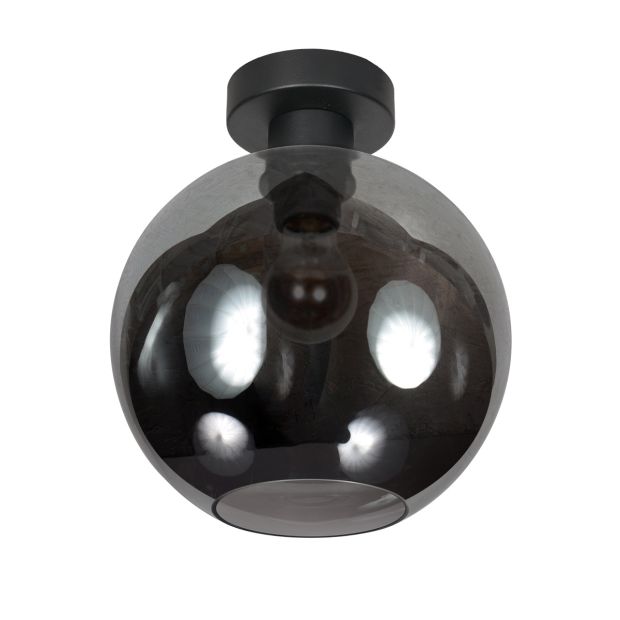 Ceiling Light Bloeba 4375ZW with Round Smoke Glass Ø25 cm