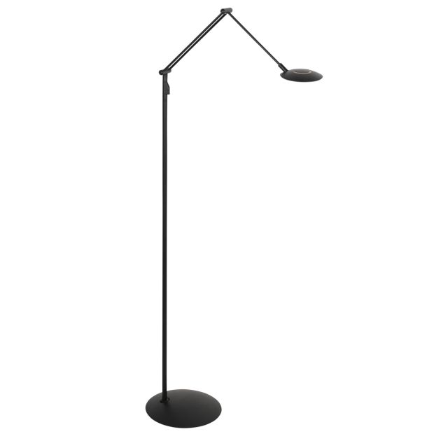 Lampe sur pied Zenith 2 4391ZW noire dimmable et lumière réglable