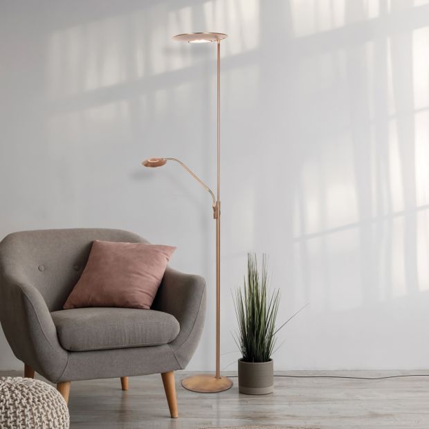 Vloerlamp Zenith 2 4394BR brons met afstansbediening