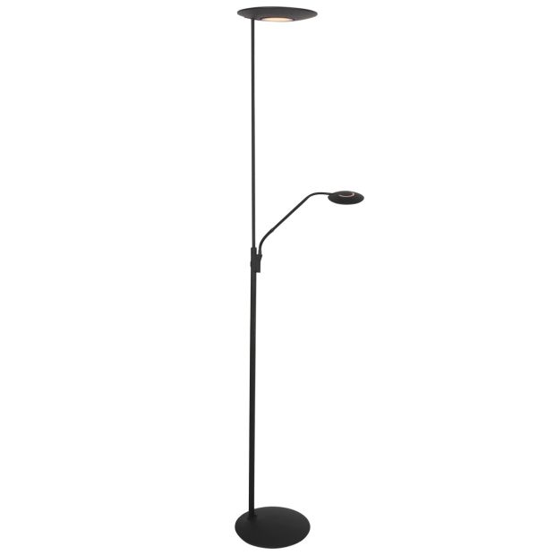 Stehlampe Zenith 2 4394ZW schwarz mit Uplight und Lesearm