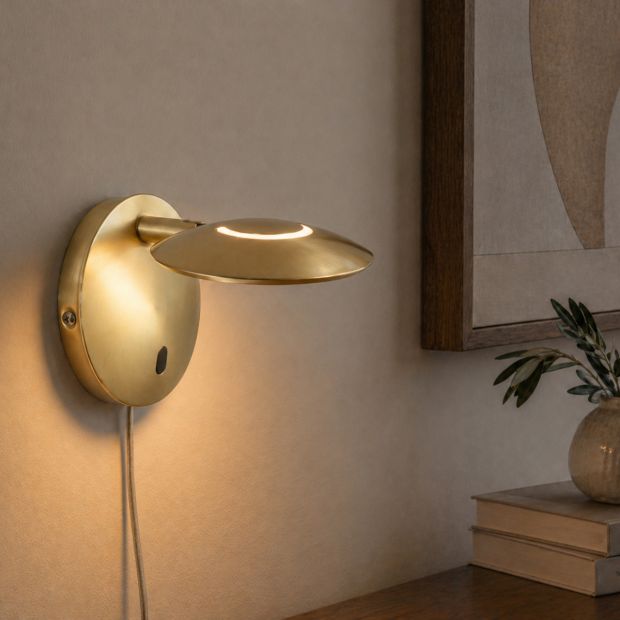 Messing Wandleuchte Zenith 2 4396ME verstellbar LED Design