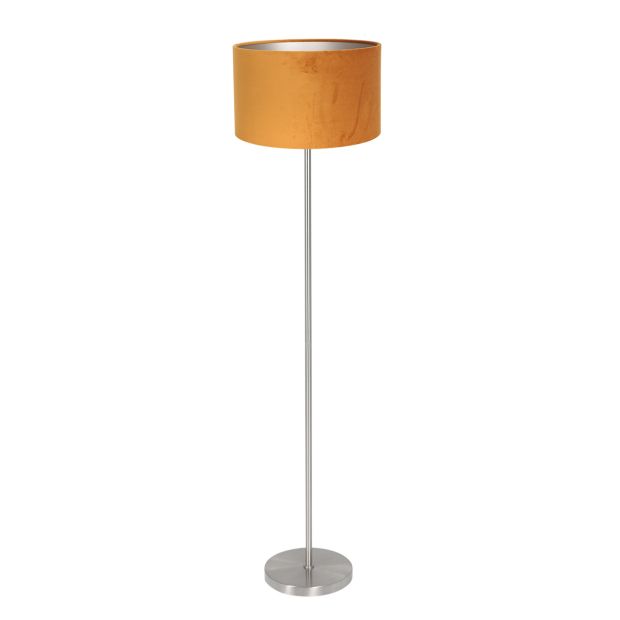 Vloerlampe Noor 4431ST – Gold Samtmantel mit gebürstetem Stahl