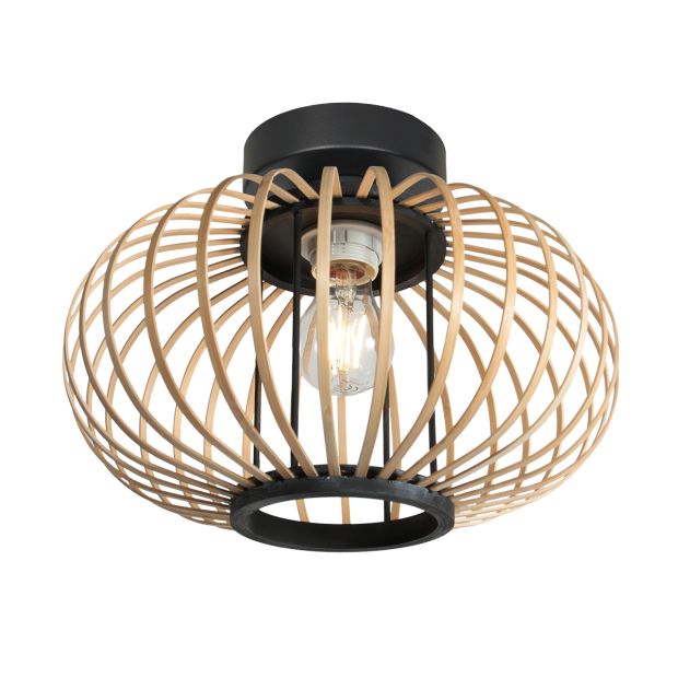 Plafondlamp Silva 4502ZW – trendy bamboe plafondlamp 31 cm