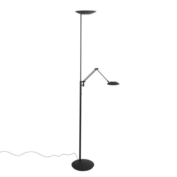 Lampadaire Daphne 2 4602ZW - lumière noire avec bras de lecture