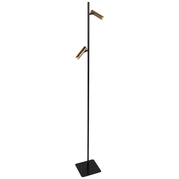 Stehlampe Lumo 4608BR – moderne Zweilampe Leselampe mit bronzenen Akzenten