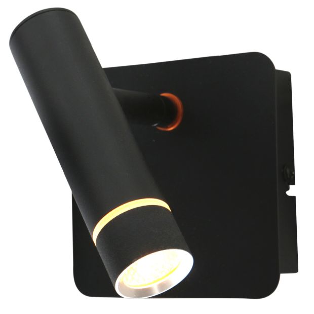 Wall lamp Volari 4712ZW black with dimmable LED and adjustable head