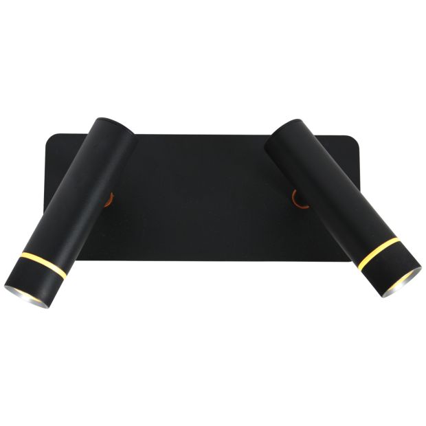 Applique Volari 4713ZW noir 2-lampes avec LED chaude