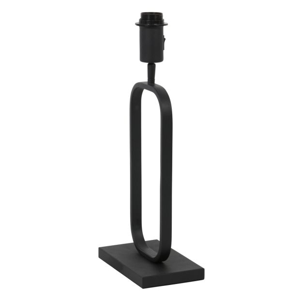 Schwarze Tischlampe Stang 4739ZW metallisches Design ohne Schirm