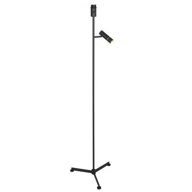 Lampe sur pied Stang 4741ZW lampe sur pied noire avec lumière de lecture et douille E27