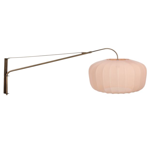 Wandleuchte Vela Lino 4748BR Bronze mit beigem-cremefarbenem Textilschirm