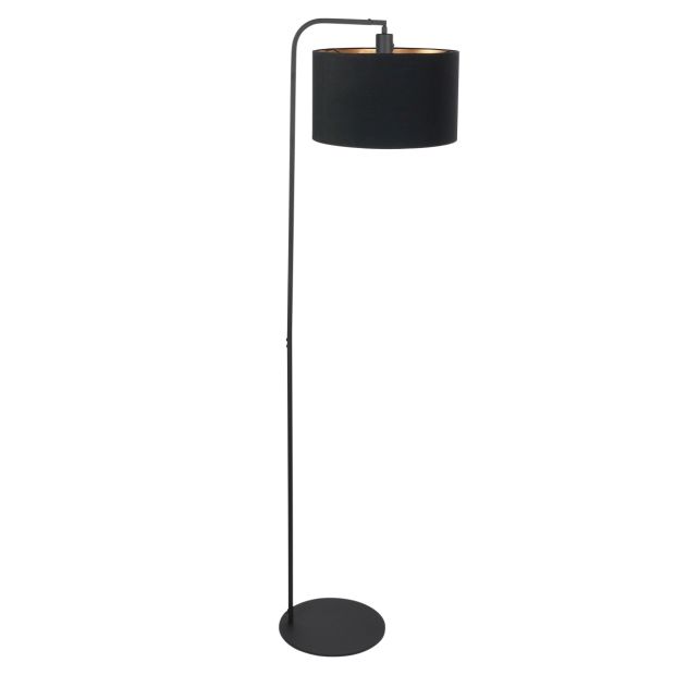 Floor lamp Stang 4791ZW with black linen shade