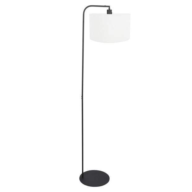 Lamp de sol Stang 4794ZW avec abat-jour en lin blanc grossier