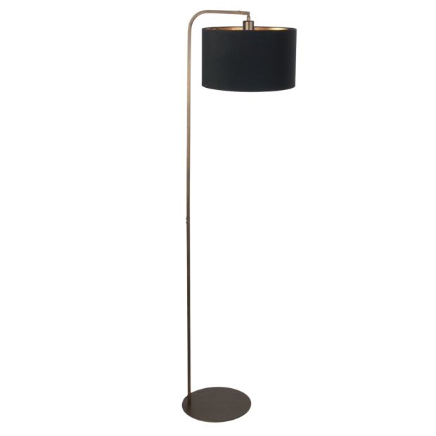 Floor lamp Stang 4800BR with black linen shade