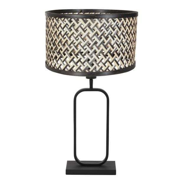 Lampe de table Stang 4804ZW avec abat-jour en bambou pour une ambiance moderne