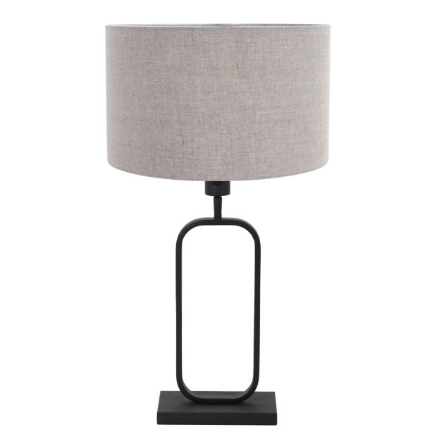 Table lamp Stang 4810ZW with gray linen shade for ambient light