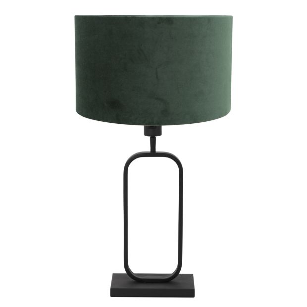 Tischlampe Stang 4811ZW mit grünem Velours-Schirm für Stimmungslicht