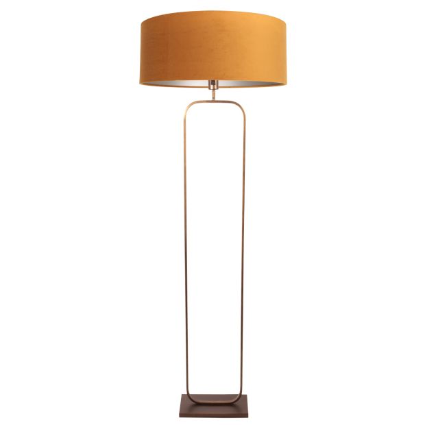Floor lamp Stang 4828BR - bronze fixture with golden velvet shade