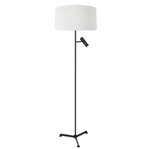 Stehlampe Stang 4836ZW mit Leselicht und weißem Schirm