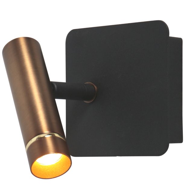 Spot mural Lumo 4850BR - lampe murale en bronze réglable pour l'ambiance