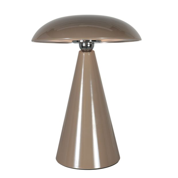 Lampe de table Mush 4856B - lampe d'ambiance rechargeable brune avec brillance