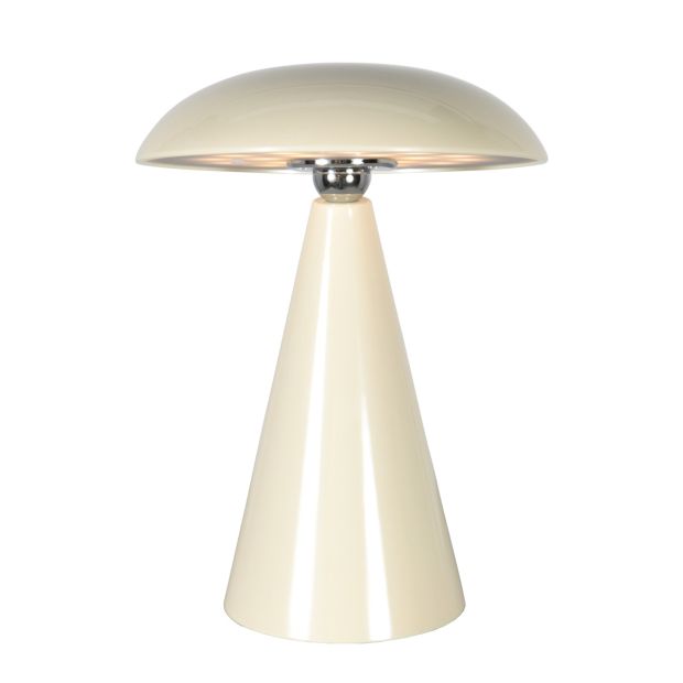 Table lamp Mush 4856CR - atmospheric rechargeable lamp in glossy cream
