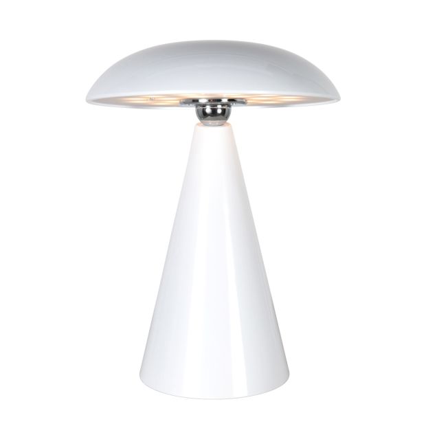 Tischlampe Mush 4856W - glänzend weiße aufladbare Stimmungsleuchte