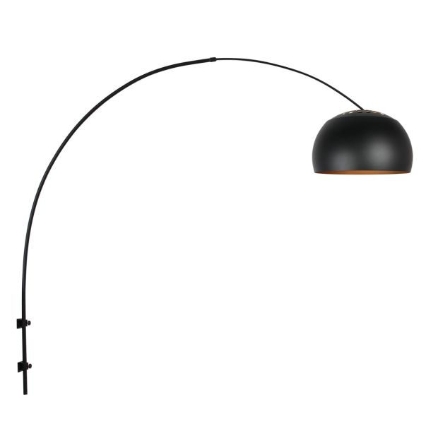 Wall lamp Globe Black 4909ZW arc lamp black/gold E27