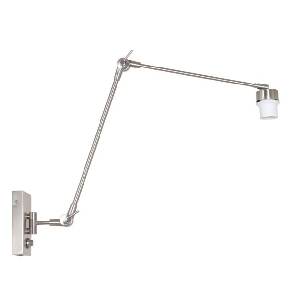 Stahlfarbene Wandleuchte Prestige Chic 7396ST ohne Schirm